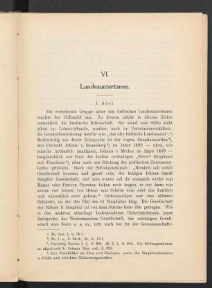 VI. Landesuntertanen