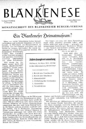Ein Blankeneser Heimatmuseum?