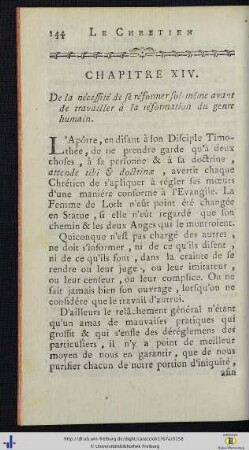 Chap. XIV. De la nécessité de se réformer soi-même...