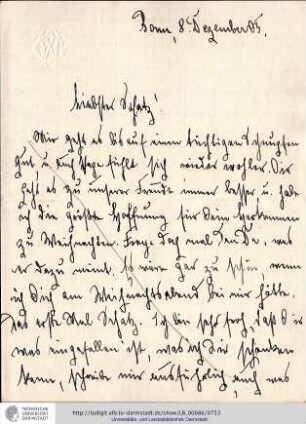Brief vom 08.12.1905