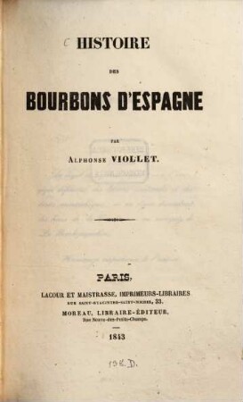 Histoire des Bourbons d'Espagne