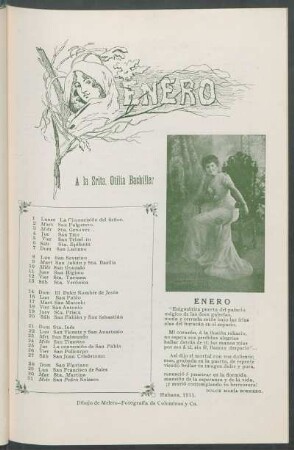 Enero. [Poesía] : A la Srita. Otilia Bachiller.
