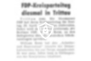 FDP-Kreisparteitag diesmal in Trittau