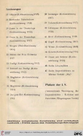 Zeichnungen (Nr. 27-47)
