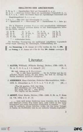 Literatur (Nr. 1-200)