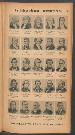 La independencia norteamericana - Los presidentes de los Estados Unidos [Ilustración]