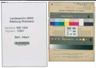 Entnazifizierung Albert Behr , geb. 10.01.1903 (Kaufm.Angestellter)