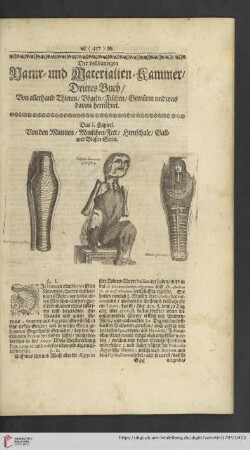 Der vollständigen Natur- und Materielien-Kammer drittes Buch: Von allerhand Thieren, Vögeln, Fischen, Gewürm und was davon herrühret