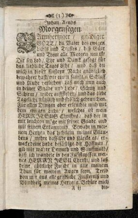 Johan Arnds Morgensegen.