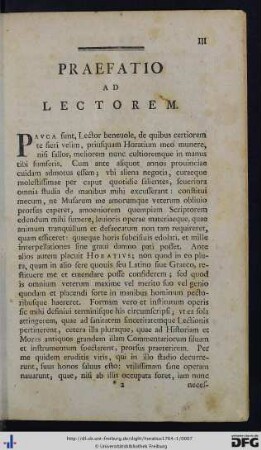 Praefatio Ad Lectores.