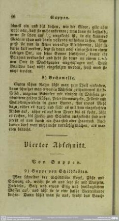 Vierter Abschnitt. Von Suppen