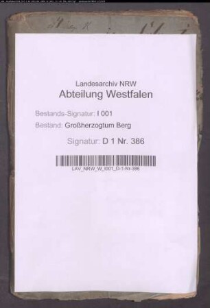 Verpachtung von Gebäuden, Ländereien usw. des aufgehobenen Klosters Rengering