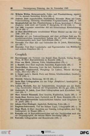 Graphik (Nr. 200-218)