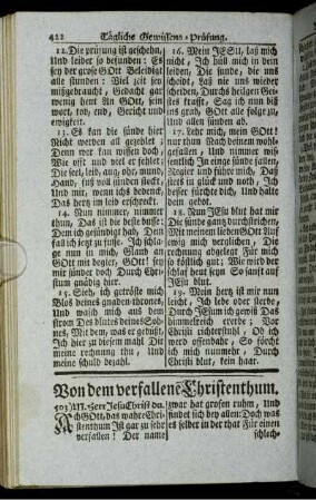 Von dem verfallene Christenthum.