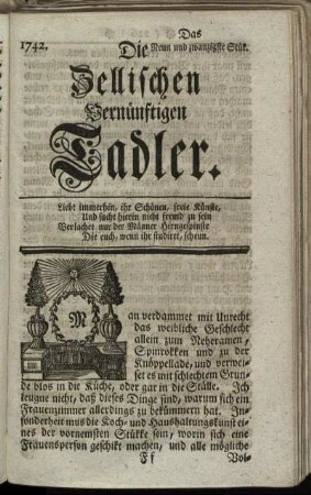 1742. Das Neun und zwanzigste Stük.