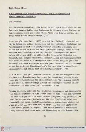 5: Kunstgewerbe und Produktgestaltung, zur Historiographie eines rezenten Konflikts