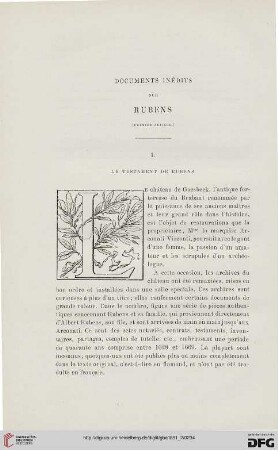 3. Pér. 6.1891: Documents inédits sur Rubens, 1