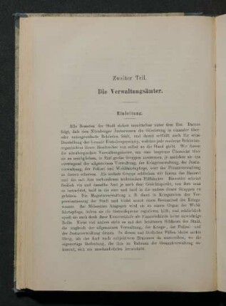 Zweiter Teil. Die Verwaltungsämter.