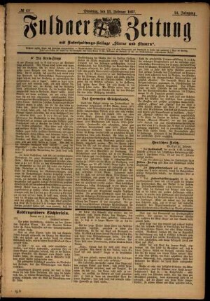 Ausgabe vom Dienstag, den 23. Februar 1897.