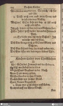 Kirchen-Lieder von Christlichen Leben und Wandel