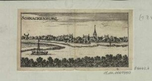 Ansicht von Schnackenburg, Stich, um 1700? : Schnackenburg. - [S.l.] , [um 1700?]. - 1 Kunstbl. : Stich ; 11 x 6 cm