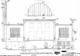 Stuttgart Hbf: Empfangsgebäude Bereich Kl.Schalterhalle Schnitt