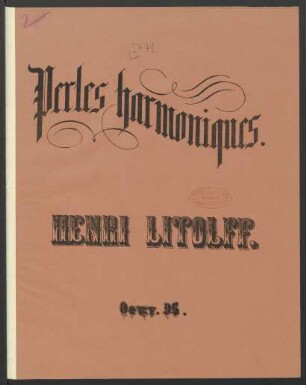 Perles harmoniques : pensée musicale pour le piano oeuv. 95