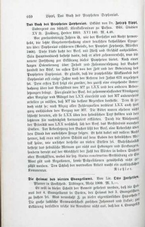 462-463 [Rezension] Evangelienharmonie