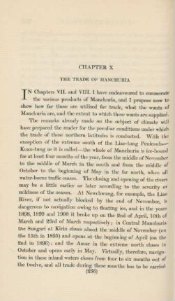 Chapter X. The trade of Manchuria