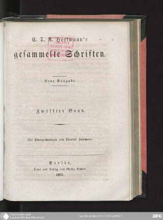 12: E.T.A. Hoffmann's Erzählungen aus seinen letzten Lebensjahren : Theil 2