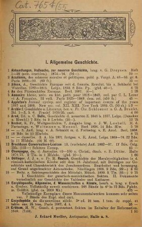 Antiquariats-Katalog. 55. 1896