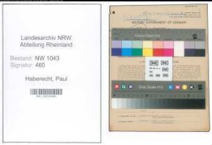 Entnazifizierung Paul Haberecht , geb. 04.04.1899 (Kammersekretaer)