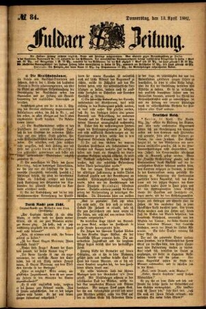 Ausgabe vom Donnerstag, den 13. April 1882.