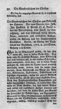 Die Glaubenslehre der Christen. 2.verb.Aufl.