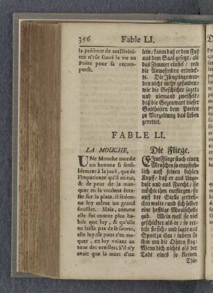 Fable LI. La mouche. Die Fliege.