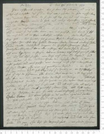 Brief von Adelbert von Chamisso an Julius Eduard Hitzig