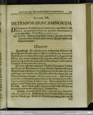 Sectio VII. De Temporibus Cambiorum