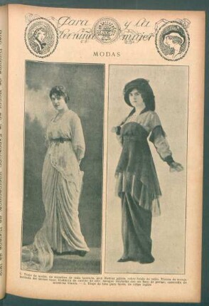 Modas - Traje de noche [... y] Traje de luto para tarde [...] - [Fotografías] : Para la niña y la mujer