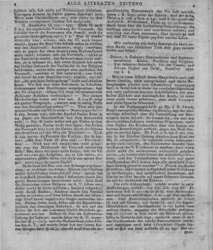 Schulthess, J.: Rationalismus und Supranaturalismus. Kanon, Tradition und Scription. Zürich: Gessner 1822