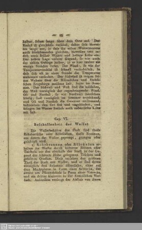 Cap. VI. Beschaffenheit der Wasser