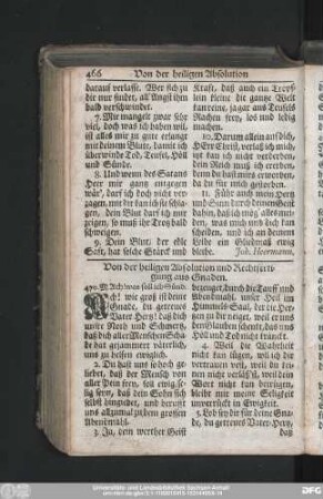 Von der heiligen Absolution und Rechtfertigung aus Gnaden.