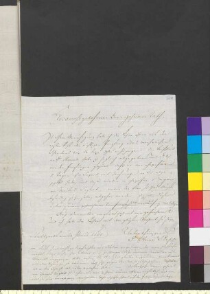 Brief von Rapp, Gottlob Heinrich an Goethe, Johann Wolfgang von