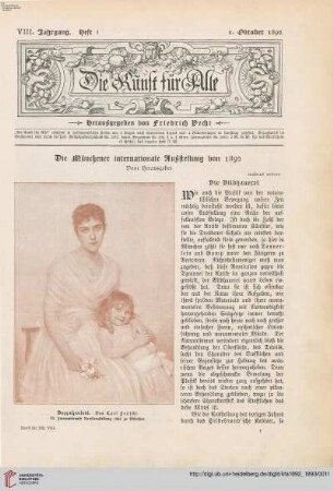 Heft 1 (1. Oktober 1892)