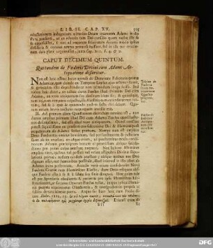 Caput Decimum Quintum. Quo tandem de Foederis Divini cum Adamo Antiquatione disseritur.
