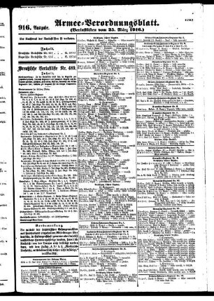 916. Ausgabe. Samstag, 25. März 1916
