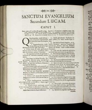 Sanctum Evangelium Secundum Lucam.