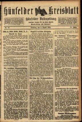 Ausgabe vom Samstag, den 09. August 1924.