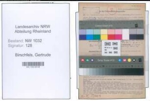 Entnazifizierung Gertrude Birschfels , geb. 21.01.1900 ()