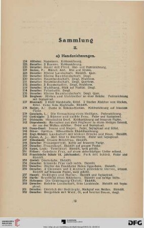 a) Handzeichnungen (Nr. 224-312)