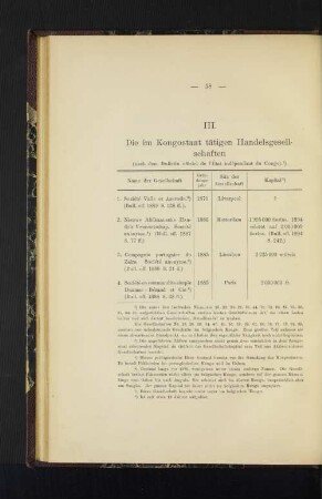 II. Die im Kongostaat tätigen Handelsgesellschaften